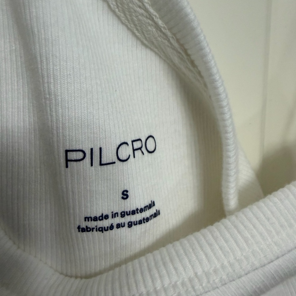 Pilcro White One-Shoulder Ribbed Tank Top - Picture 2 of 5